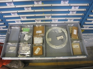 LISTA HEAVY DUTY 9-DRAWER PARTS CABINET W/ CONTENTS (W-50) LOADING & HANDLING FEE $25-